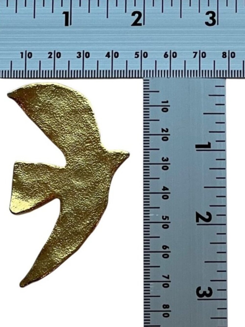 Vintage Brooch Cecile Jeanne Paris Jewelry Gold Pin Dove Art 24K Statement Bird - Picture 14 of 14